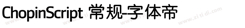 ChopinScript 常规字体转换